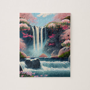 Beautiful Cherry Blossom Nature Background  Jigsaw Puzzle