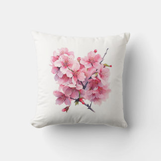 Beautiful Cherry Blossom Throw Pillow Or Cushion