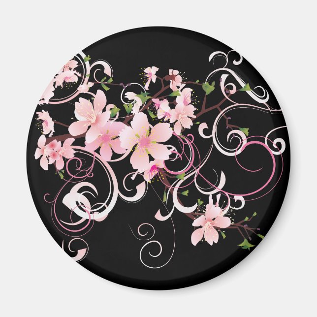 Beautiful Cherry Blossoms Magnet (Front)