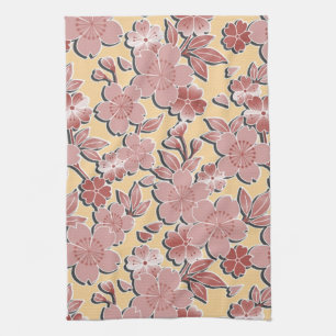 Beautiful cherry blossoms tea towel