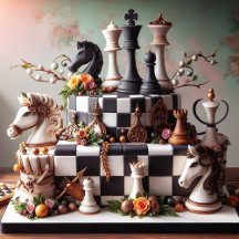 BEAUTIFUL CHESS THEMED BIRTHDAY CAKE