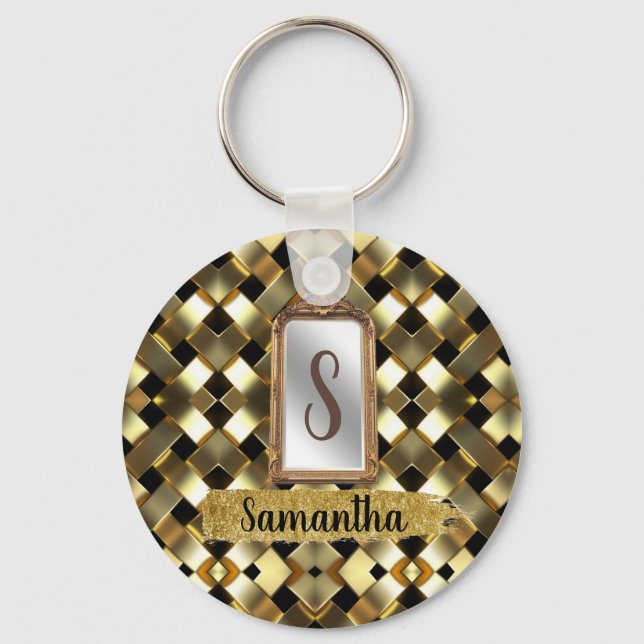 Beautiful Chic Girly Mirror Elegant Bday Gift Key Ring (Front)