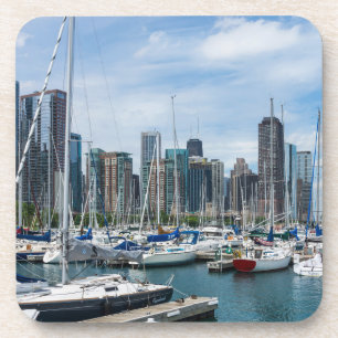 Beautiful Chicago Harbour Coaster