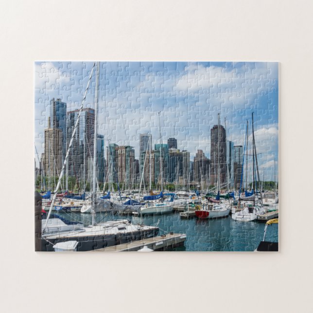 Beautiful Chicago Harbour Jigsaw Puzzle (Horizontal)