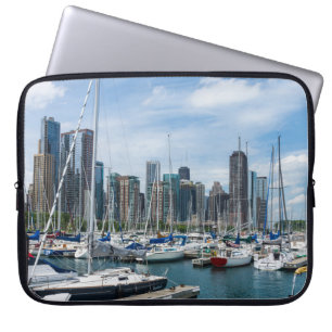 Beautiful Chicago Harbour Laptop Sleeve