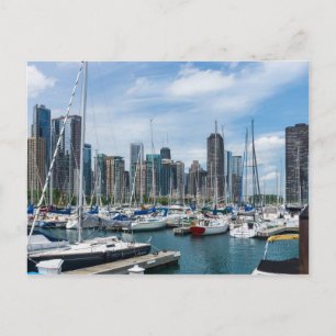 Beautiful Chicago Harbour Postcard