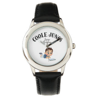 Beautiful Children's Clock - "cool boys read books Watch