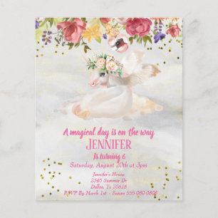 Beautiful Child's Gold Unicorn Pegasus Budget