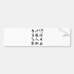 Beautiful Chinese Calligraphy - All are past Bumper Sticker
