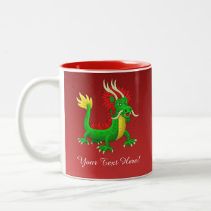 Beautiful Chinese Dragon Two-Tone Coffee Mug