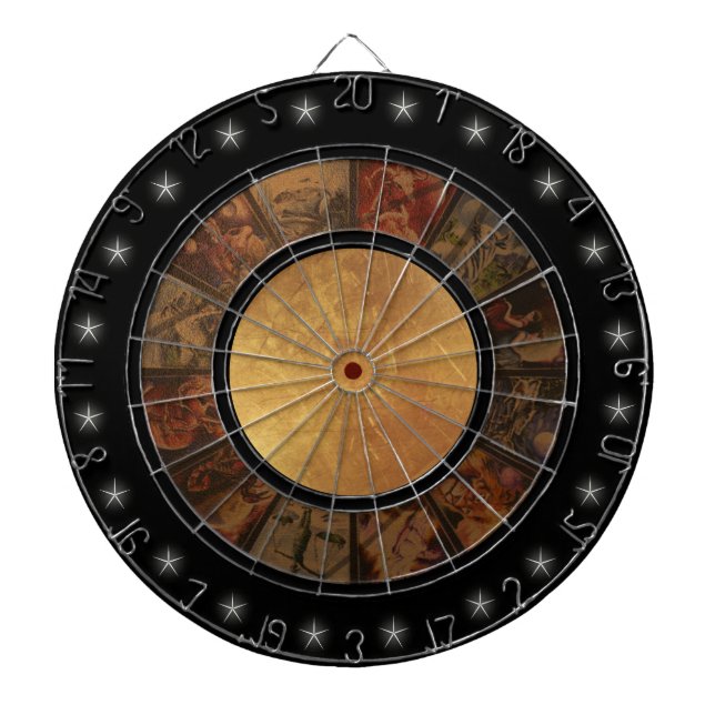 Beautiful Chinese Zodiac 2 Wheel Custom Dart Board (Front)