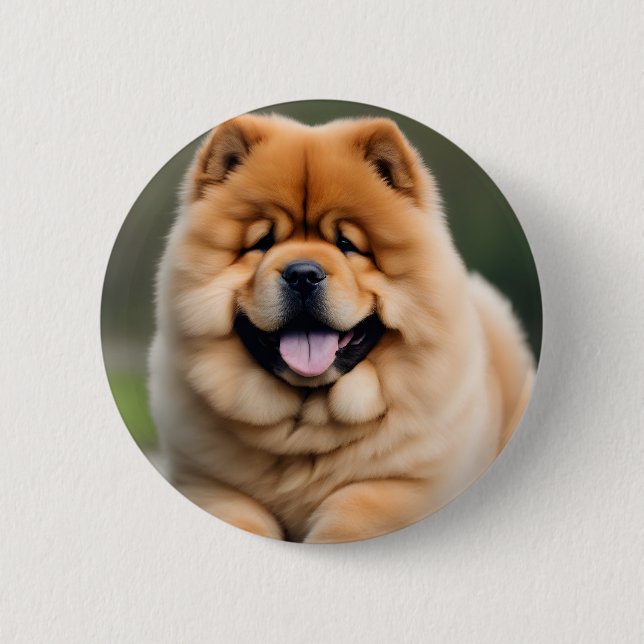 Beautiful Chow Chow 6 Cm Round Badge (Front)