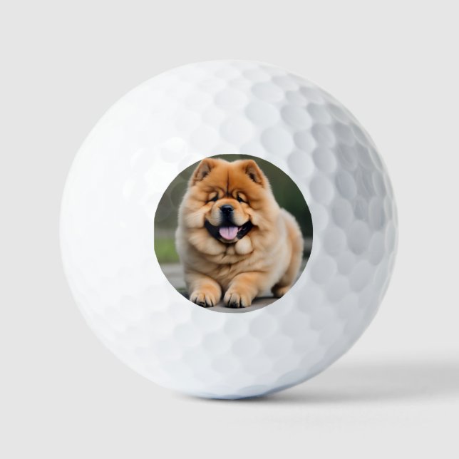 Beautiful Chow Chow Golf Balls (Front)