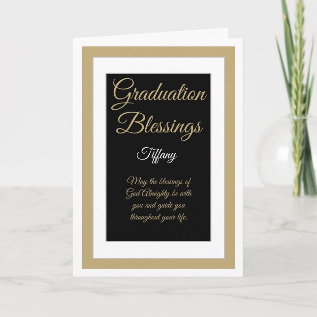 Beautiful Christian blessings graduation card (Front)