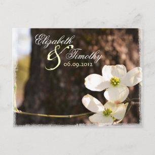 Beautiful Christian Dogwood RSVP Postcard v2