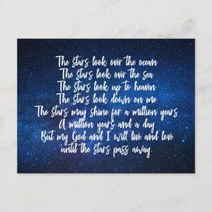 Beautiful Christian Prayer Stars Poem Night Sky Postcard