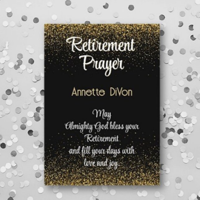 Beautiful Christian Retirement Prayer card (Creator Uploaded)