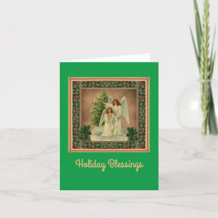 Beautiful Christmas Angels Holiday Card