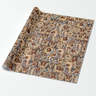 Beautiful Christmas Angels Wrapping Paper