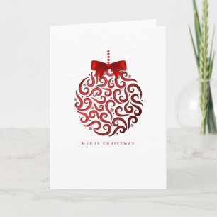 Beautiful Christmas Bauble Folded Photo Greeting Card