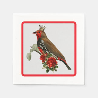 Beautiful Christmas Bird Party Napkins