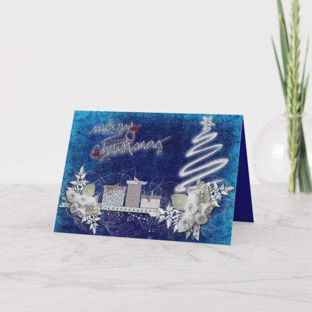 Beautiful Christmas Customisable Greeting Cards (Front)