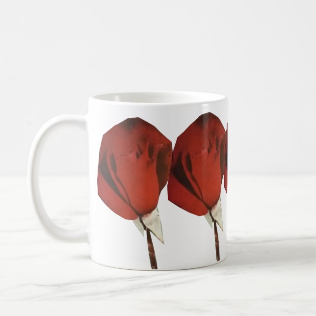 Beautiful Christmas Floral Coffee Mug (Left)