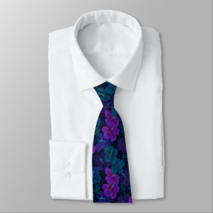 Beautiful Christmas Gift For Men Tropical Floral Tie