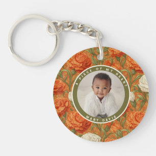 Beautiful Christmas Gifts For Mum Carnation Flower Key Ring