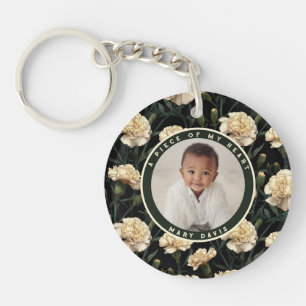 Beautiful Christmas Gifts Photo Carnation Key Ring