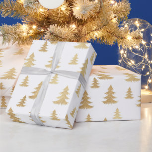 Beautiful Christmas Gold Pattern Wrapping Paper