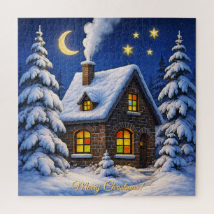 Beautiful Christmas Greeting Jigsaw Puzzle