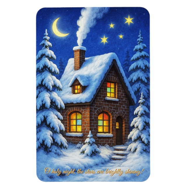 Beautiful Christmas Greeting Magnet (Vertical)