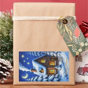 Beautiful Christmas Greeting Rectangular Sticker