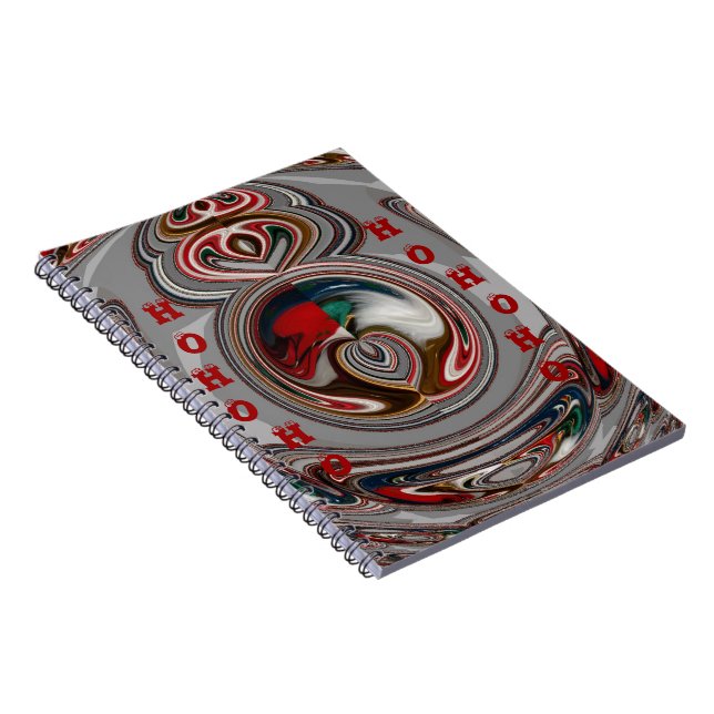 Beautiful Christmas Hearts Holiday Season Colors  Notebook (Right Side)