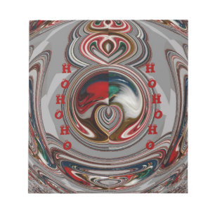 Beautiful Christmas Hearts Holiday Season Colours  Notepad