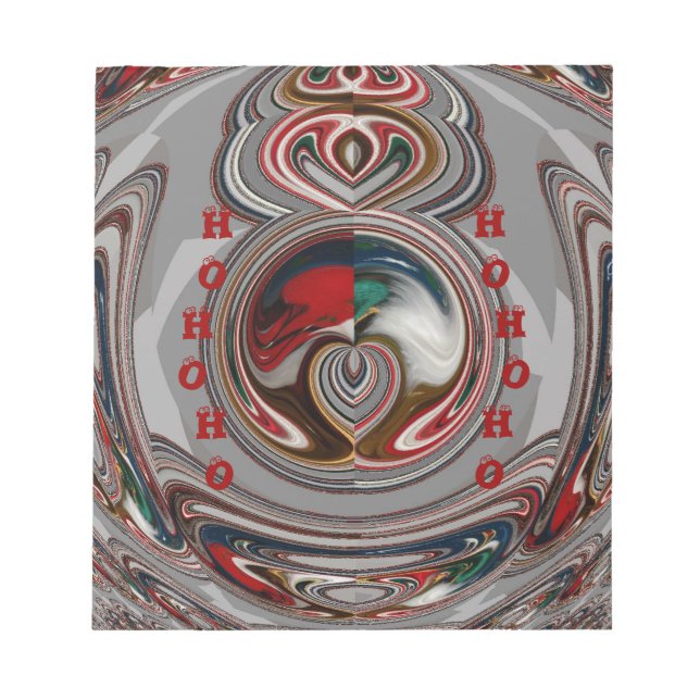 Beautiful Christmas Hearts Holiday Season Colours  Notepad (Front)