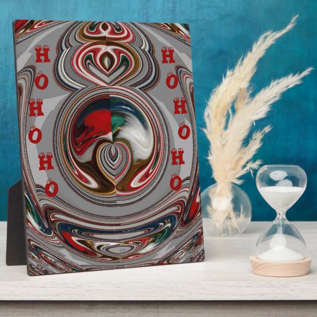 Beautiful Christmas Hearts Holiday Season Colours  Plaque (Side)