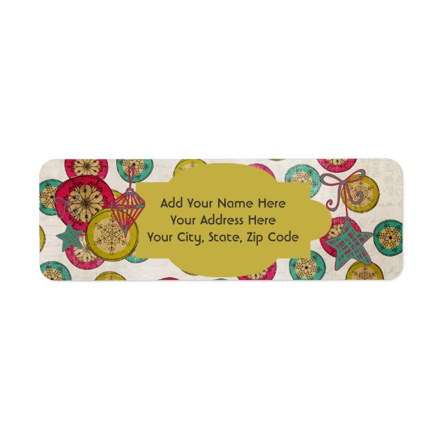 Beautiful Christmas Holiday Return Address Labels (Front)