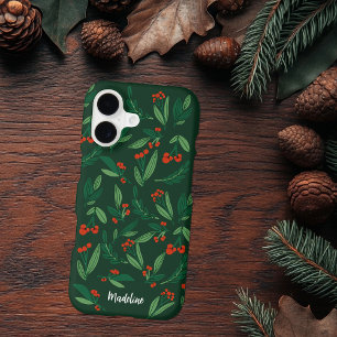 Beautiful Christmas Holly Berry Custom Green
