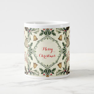 Beautiful Christmas Pattern,Merry Christmas Large Coffee Mug