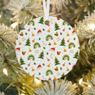 Beautiful Christmas Pattern Metal Tree Decoration