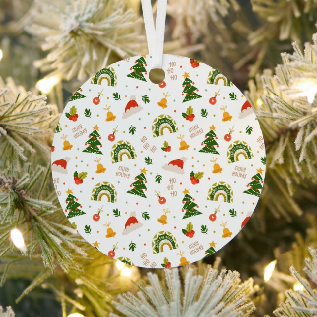 Beautiful Christmas Pattern     Metal Tree Decoration (Insitu)
