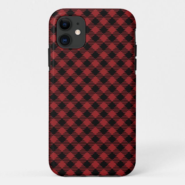 Beautiful Christmas Red Buffalo Plaid Case-Mate iPhone Case (Back)