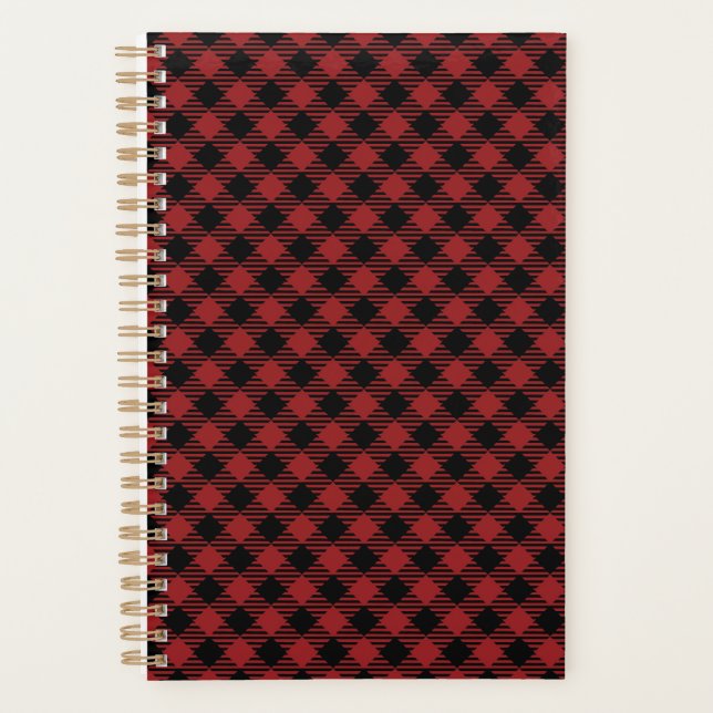 Beautiful Christmas Red Buffalo Plaid Planner (Front)