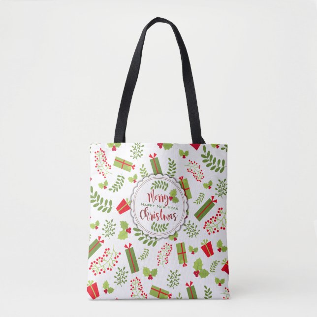 Beautiful Christmas Script Gifts Tote Bag (Front)