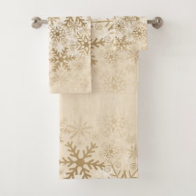 Beautiful Christmas towel with snowflakes