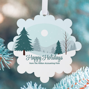 Beautiful Christmas Trees Custom Business Holiday Tree Decoration Card