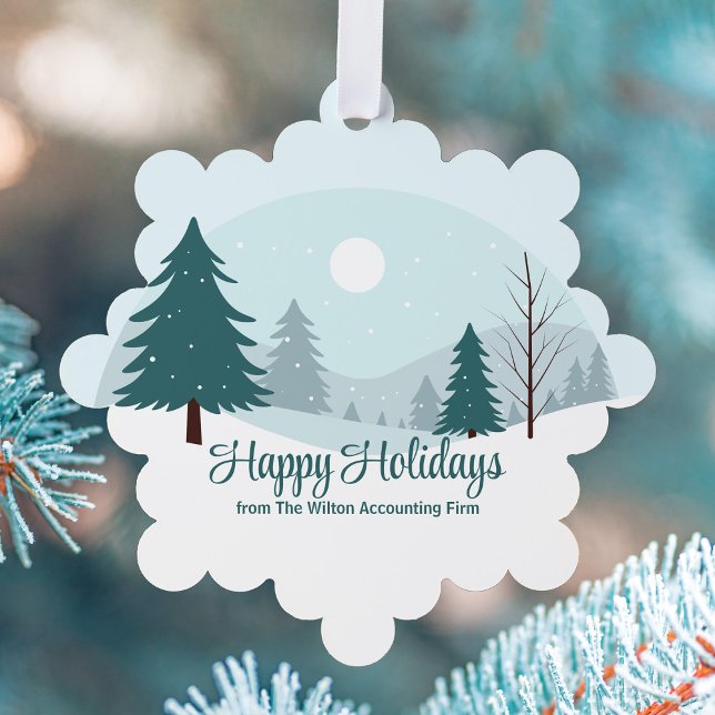 Beautiful Christmas Trees Custom Business Holiday Tree Decoration Card (Creator Uploaded)