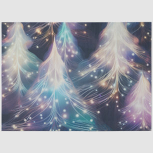 Beautiful Christmas Trees Light Sparkle Christmas Tissue Paper